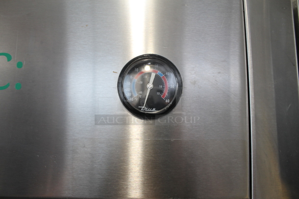 2013 True TG2R-2S ENERGY STAR Stainless Steel Commercial 2 Door Reach In Cooler w/ Poly Coated Racks on Commercial Casters. Tested and Working! - Image 3 of 7