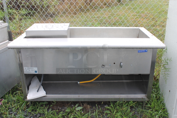 L&J CWS-60 Stainless Steel Commercial Natural Gas Powered Steam Table w/ Under Shelf.  - Image 1 of 4