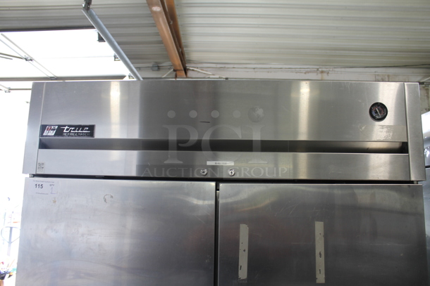 2015 True TG2R-2S Stainless Steel Commercial 2 Door Reach In Cooler w/ Poly Coated Racks on Commercial Casters. Tested and Powers On But Does Not Get Cold - Image 2 of 7