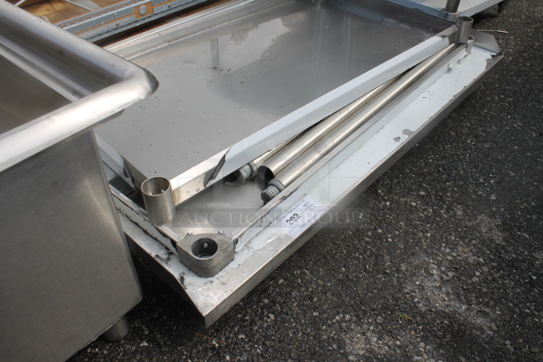 BRAND NEW SCRATCH AND DENT! Stainless Steel Commercial Tabletop w/ 2 Under Shelves and Legs. - Image 2 of 3