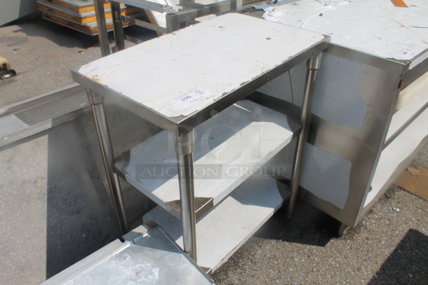 BRAND NEW SCRATCH AND DENT! Stainless Steel Commercial Table w/ 2 Under Shelves. - Image 2 of 3