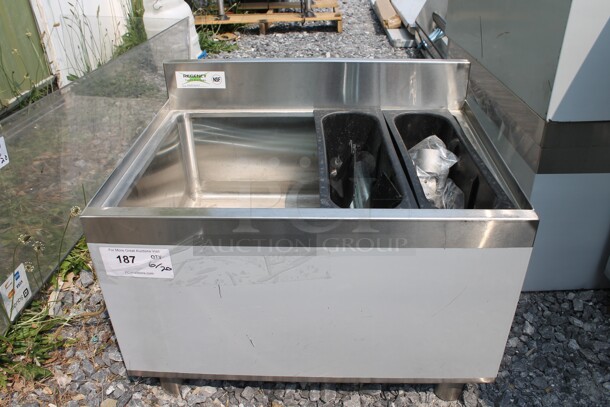 BRAND NEW SCRATCH AND DENT! Regency 600IB1824CP Commercial Stainless Steel Underbar Ice Bin. - Item #1059241