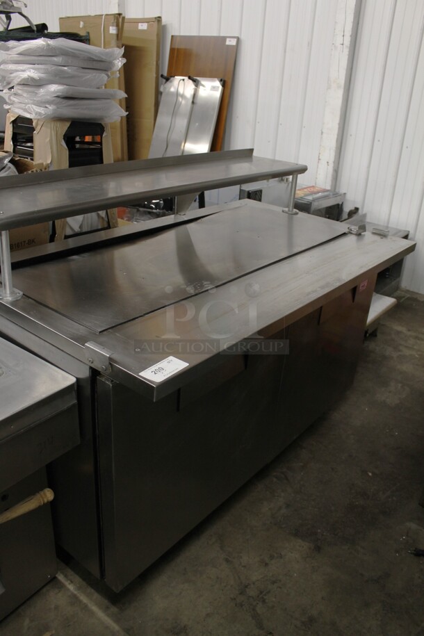 True QA-60-24M-B Stainless Steel Commercial Prep Table. 115 Volts, 1 Phase. - Item #1098742
