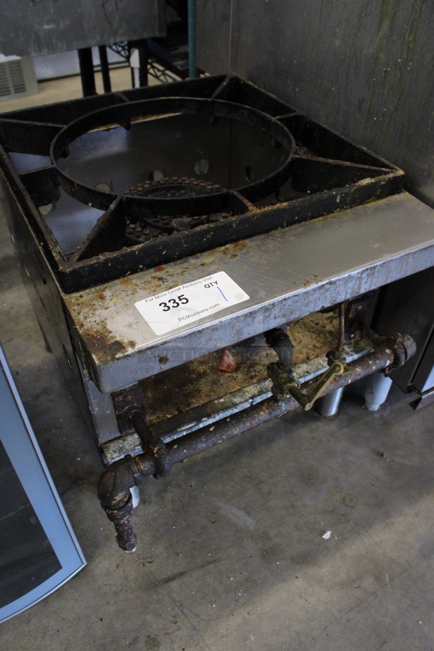 Stainless Steel Commercial Propane Gas Powered Single Burner Stock Pot Range. 18x23x19.5 - Image 4 of 5
