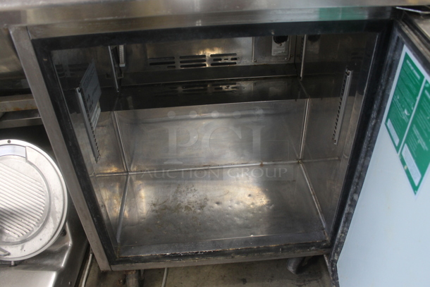 Turbo Air TWR-28SD Stainless Steel Commercial Single Door Work Top Cooler on Commercial Casters. 115 Volts, 1 Phase. Tested and Working! - Image 4 of 5