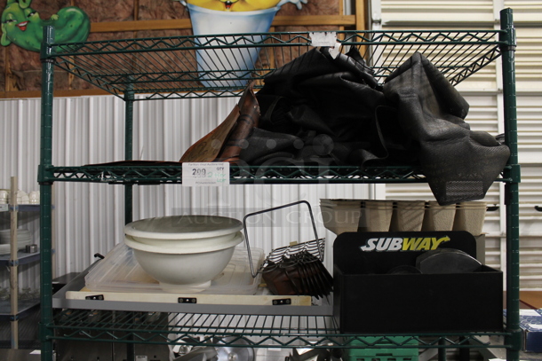 ALL ONE MONEY! Two Tier Lots of Various Items Including Baking Pan Liners and Poly Bowls