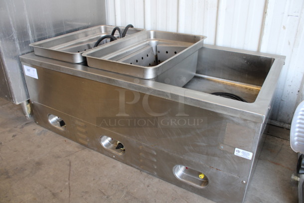 Stainless Steel Commercial Electric Powered Steam Table w/ 2 Drop Ins. 240 Volts, 1 Phase. 43.5x24.5x18 - Image 2 of 5