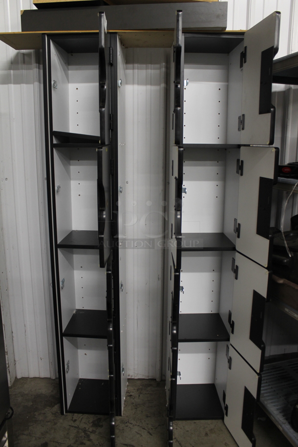 CUSTOM MADE! Gray/Black 12 Cubby Locker. Middle Needs To Be Rebuilt. - Image 4 of 4