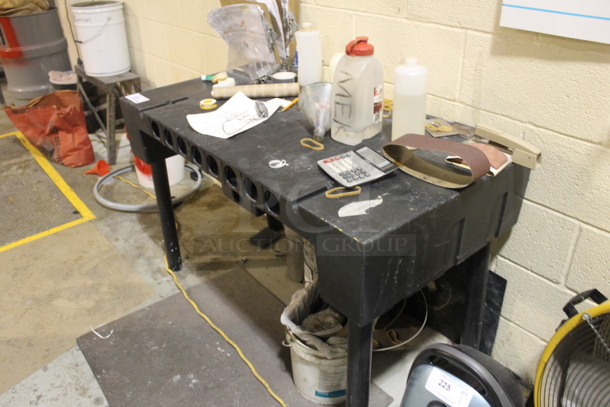 Black Table w/ Contents and Buckets Underneath. BUYER MUST REMOVE. - Image 3 of 6