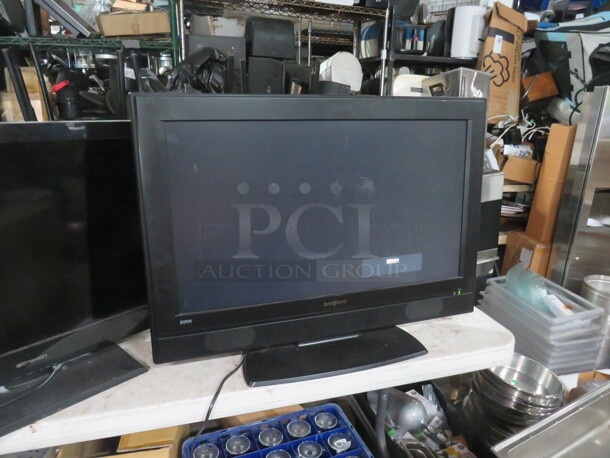 One Broksonic 32 Inch LCD TV. #CCVG-3276. 120 Volt. 