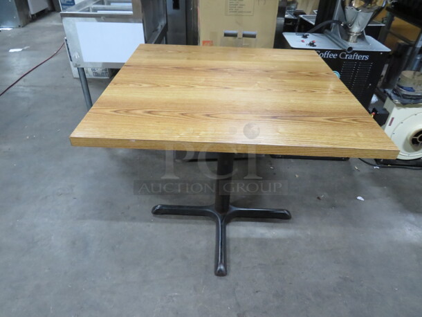 One Laminate Table Top On A Pedestal Base. 36X36X30 - Image 1 of 2