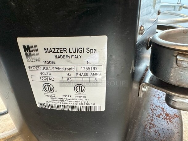 Mazzer Luigi Super Jolly Electronic Metal Commercial Countertop Espresso Bean Grinder Base. 120 Volts, 1 Phase. Tested and Working! - Image 6 of 6