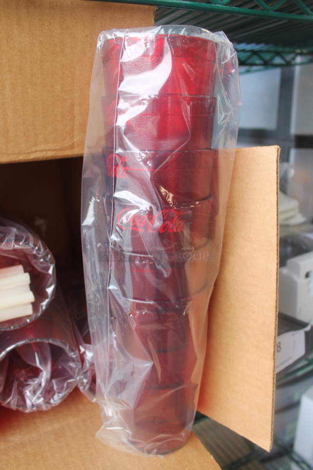 ALL ONE MONEY! Lot of 48 BRAND NEW IN BOX! Carlisle Red Poly Beverage Tumblers. - Image 2 of 5