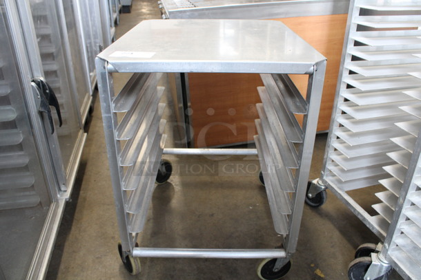 Metal Commercial Pan Transport Rack on Commercial Casters. 21.5x27x30

