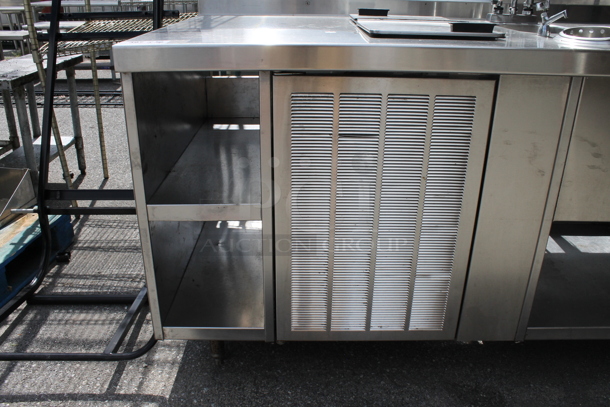 Stainless Steel Commercial Ice Cream Station w/ Freezer, Sink Basin and Under Shelves. Cannot Test Due To Missing Power Cord - Image 6 of 6