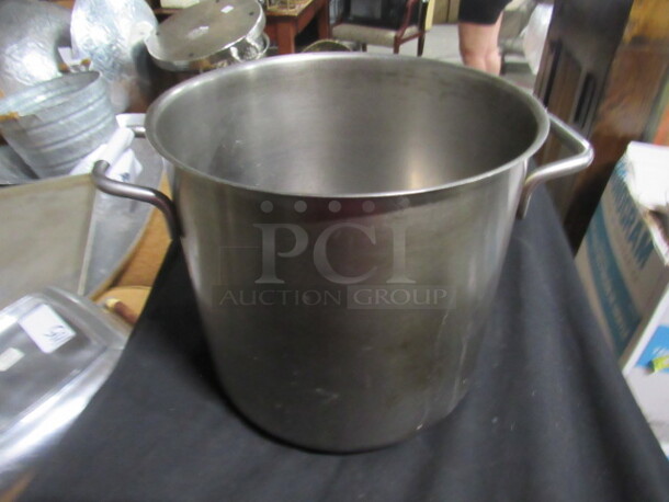 One 10X10 Inch Stainless Steel Stock Pot.