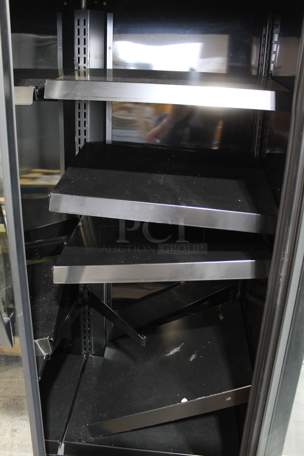 2021 True TVM-48SL-HC-VM01 Metal Commercial 2 Door Reach In Cooler Merchandiser w/ Poly Coated Racks. 115 Volts, 1 Phase. Tested and Working! - Image 2 of 4