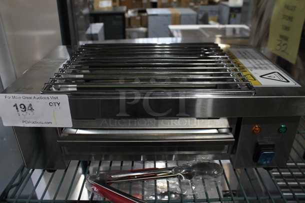 BRAND NEW SCRATCH AND DENT! 2022 Hoocoo IBG-18 Stainless Steel Commercial Countertop Electric Powered Barbecue BBQ Grill. 110 Volts, 1 Phase. Tested and Working! - Image 3 of 5