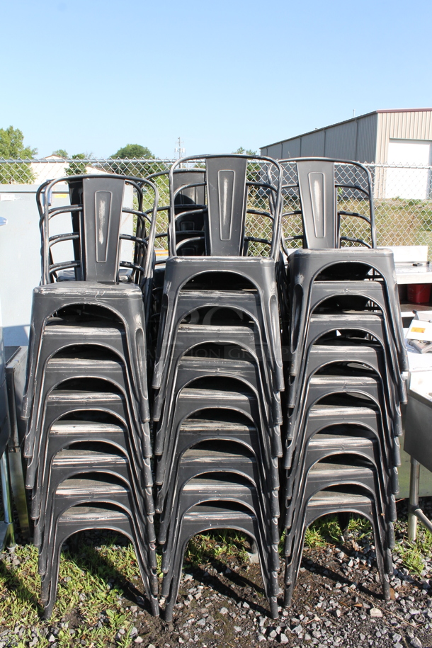 26 Metal Tolix Style Dining Chairs. 26 Times Your Bid! - Image 1 of 1