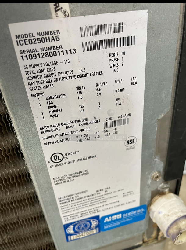 Ice Machine 250 Lbs Working w Bin - Image 6 of 6