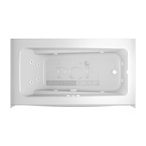 Jacuzzi Luxury Bath Primo 6032 Skirted Whirlpool Tub, White. 32-in W x 60-in L (Right Drain/Left Pump Motor). Features 10 PointPro Jets.  - Image 2 of 9