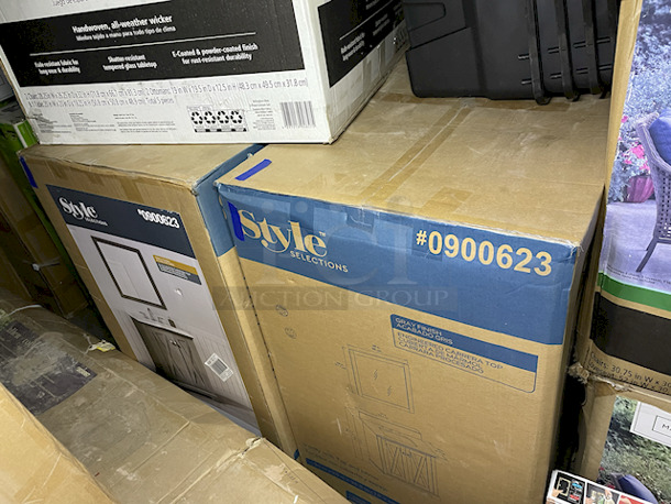 AWESOME!! [3] Style Selections Gray Undermount Single Sink Bathroom Vanity with Top and 26 in x 28 in Wood Frame Mirror, Gray Finish, Slow-close hinges, Brushed nickel finish hardware, Pre-Drilled for 8-in Widespread Faucet, 4-In backsplash, Fully assembled.  
30 in × 20 in × 34.5 in - Image 6 of 6