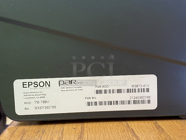 COMPLETE! Hewlett Packard Point of Sale System in Perfect Working Order. Includes: Monitor, Keyboard, Printer, Cashbox With Key, Speakers, Card Processor and All Wires Included.  - Image 6 of 9