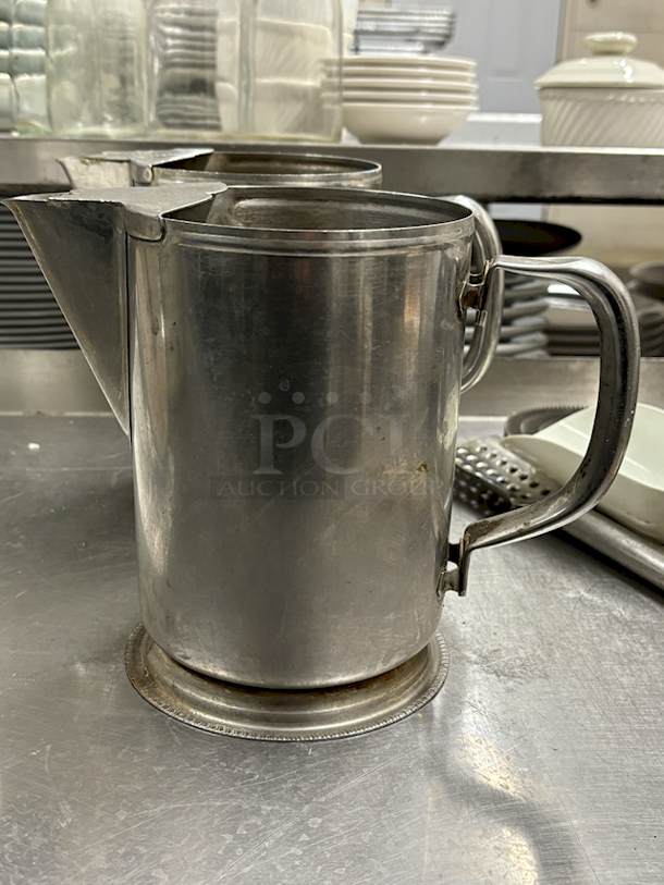 2 Metal Water Pitchers - Image 1 of 2