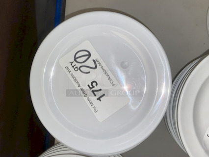 OUTSTANDING!! Thunder Group NS107W 7 1/4" Narrow Rim Nustone White Melamine Plates. 20x Your Bid