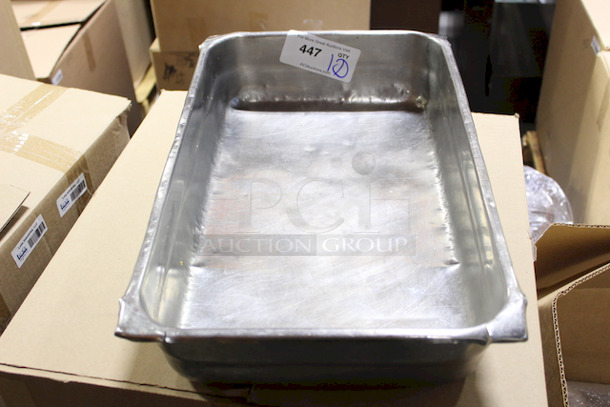 NICE! 4" Deep Stainless Steel Full Size Hotel Pans. 20-3/4x12-3/4x2-1/2 10x Your Bid - Image 1 of 2