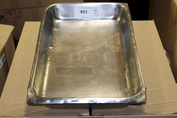 SWEET! 2-1/2" Deep Full Size Hotel Pans, Stainless Steel. 20-3/4x12-3/4x2-1/2 5x Your Bid - Image 1 of 3