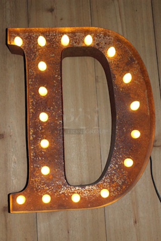 Illuminated Letter "D".
18x4x24