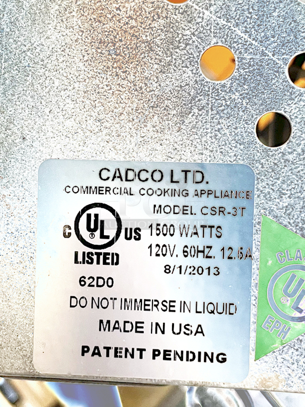 HOTT! Cadco CSR-3T 14" Electric Hotplate w/ (1) Burner & Infinite Controls, 120v. 14 x 12-1⁄4 in. x 4-1⁄8 in. H
  - Image 2 of 2