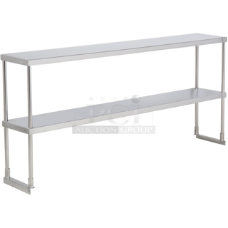 BRAND NEW SCRATCH & DENT! Avantco 178SSDOS7118 Stainless Steel Double Deck Overshelf - 18" x 70 3/8"