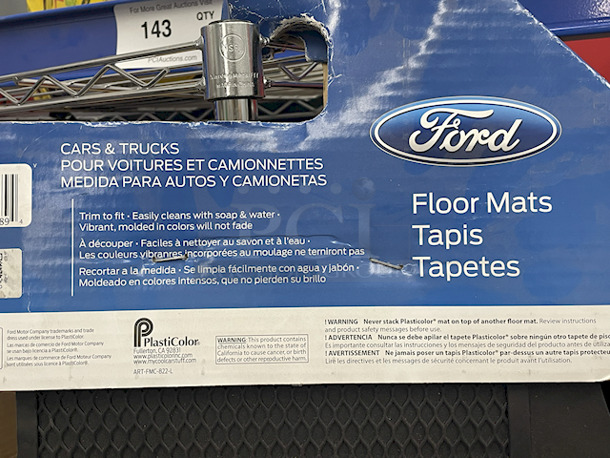 SWEET! Officially Licensed Ford Cars & Trucks Floor Mats - Trim To Fit. Contains (2) Floor Mats - Image 4 of 5