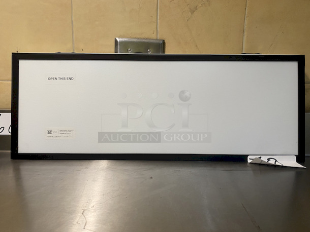 NICE! Magnetic Menu Board. Easily Attach This Board to Any Magnietic Surface Using Magnets On Top off The Menu Board. Easily Change Out Menus By Removing The Magnetic Outside Boarder. 

24-3/4x9 - Image 2 of 3