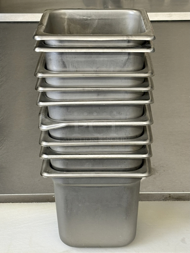 HIGH QUALITY! 1/6 Pans, 6" Deep. 8x Your Bid - Image 7 of 8