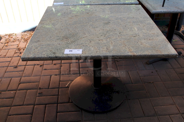 NICE! 36x36 Granite Top Table On Heavy Duty Base, Standard Height. 
36x36x29