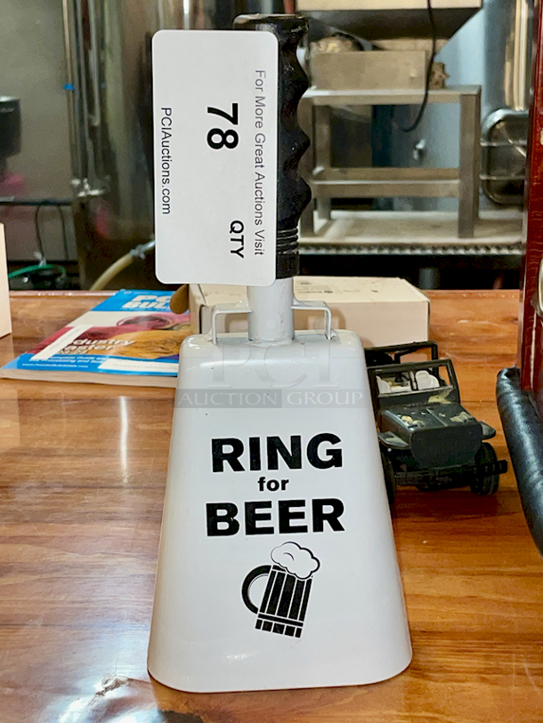RING for BEER!! Hand Held Cow Bell