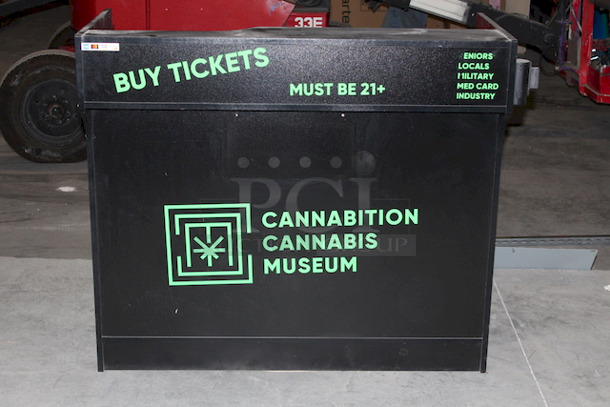 SCORE!! Cannabition Cannabis Museum Point of Service/Host Stand. 48x22-1/8x42 - Image 1 of 5