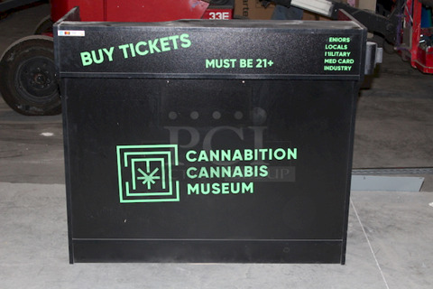 SCORE!! Cannabition Cannabis Museum Point of Service/Host Stand. 48x22-1/8x42