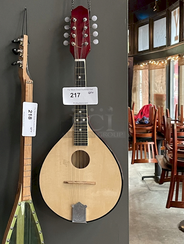 NICE! Flat Back, Bent Top Mandolin. Crack at the base of the Neck. 