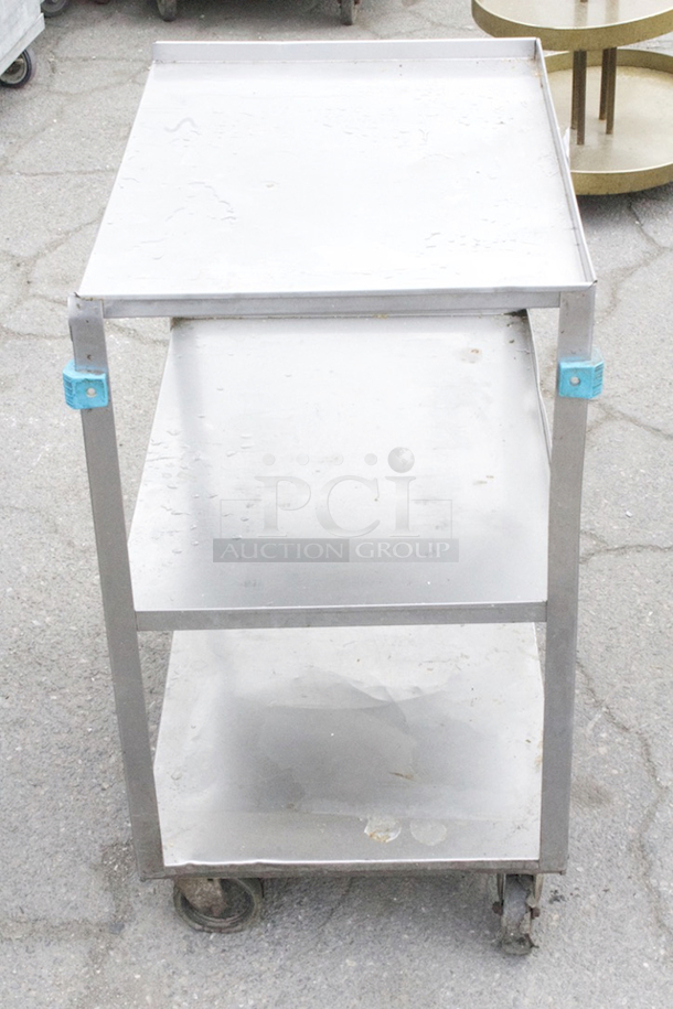 Lakeside 359 Three Shelf Drawerless Stainless Steel Equipment Stand On Commercial Casters, 300LB Capacity.  - Image 3 of 6