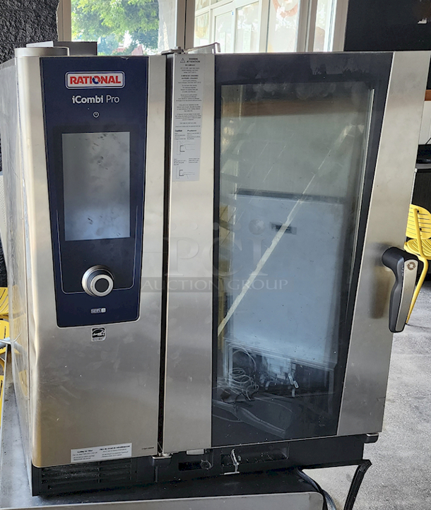 DEAL OF THE DAY! Lightly Used in AMAZING/WORKING CONDITION! Rational iCombi Pro 6 Pan Half-Size Electric Combi Oven with Stand and Ultravent Plus Ventless Hood - 208/240V, 1 Phase, 3/4" Water Connection. FEATURES: Energy Star Qualified, NSF Listed, Programmable, Self Cleaning, WiFi Enabled
*Located In Bakersfield, CA.*
*In-Person Pick-up & Shipping Available*
 - Image 7 of 11