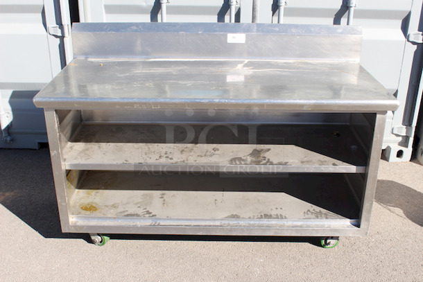 Stainless Steel Work Top On Cabinet Base W/ (2) Shelves 60x30x43 - Image 2 of 7