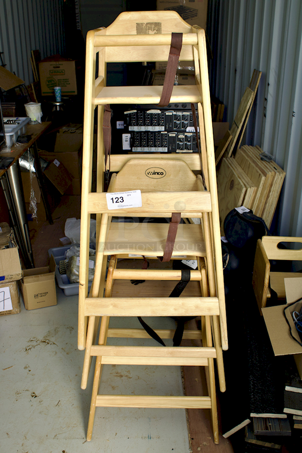 BEAUTIFUL! (3) Wooden Highchairs and (1) Wooden Booster Seat. 4x Your Bid - Image 8 of 11