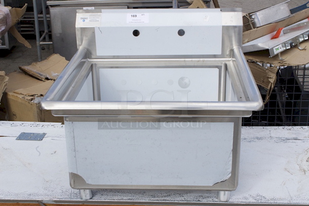 BRAND NEW SCRATCH & DENT! Regency 16-Gauge Stainless Steel One Compartment Floor Mop Sink - 24" x 24" x 12" Bowl - Image 2 of 5