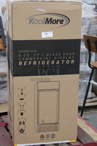 BRAND NEW SCRATCH & DENT! In The Original Box, No Signs Of Damage. Koolmore KM-MDR-1D-6C 6 Cu. Ft. One Glass Door Commercial Display Merchandiser Refrigerator 