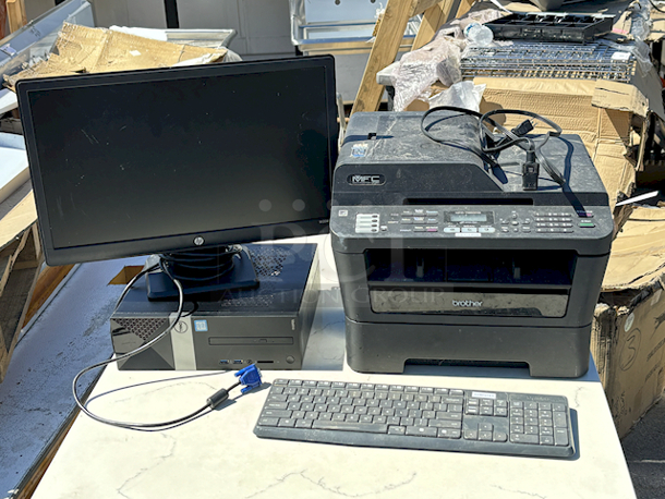 Windows Based Computer, Monitor, Wireless Keyboard and Office Printer.  - Image 3 of 7