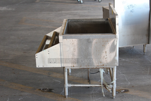 Eagle Group B30IC-24-8, 30" x 24" x 36" Stainless Steel Underbar Ice Bin With built in 8-circuit Cold Plate and Speed Rail, 106 Lb, Spec-Bar Series - Image 2 of 5